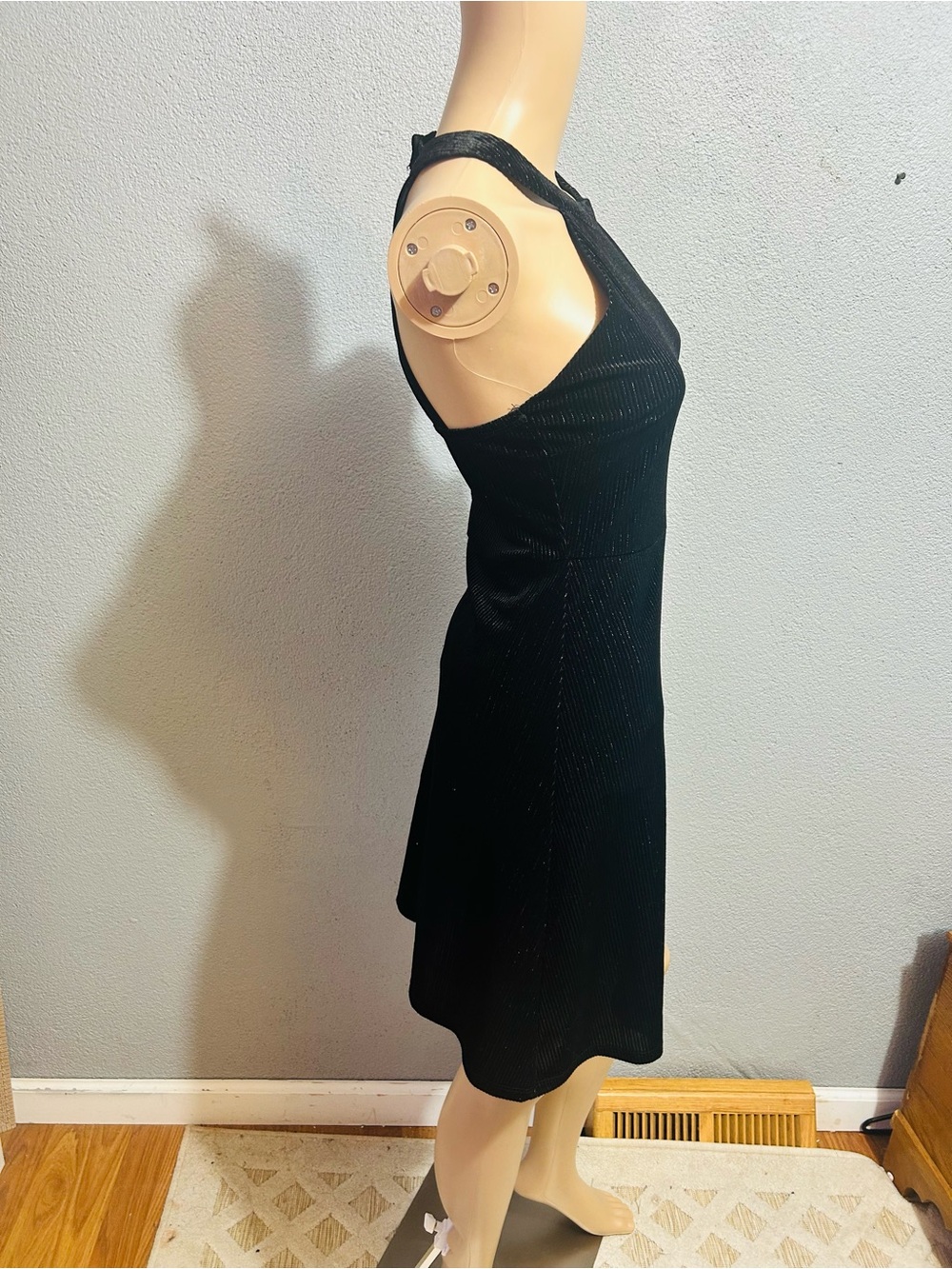 Live to be Spoiled black shimmer skater dress Size small - Picture 7 of 16